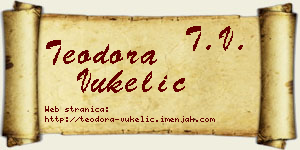 Teodora Vukelić vizit kartica